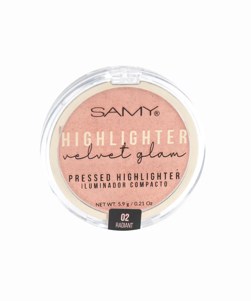 SAMY ILUMINADOR EN POLVO VELVET GLAM N.02 RADIANT X 5.9GR - Producto de belleza y estética en Almacén Sandra