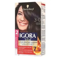 IGORA VITAL TINTE CASTAÑO OSCURO N.3.0 X 2TUB X 60GR - Miniatura 1