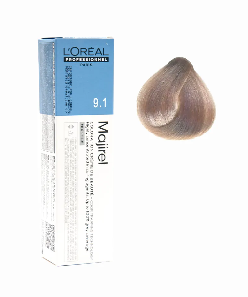 MAJIREL TINTE RUBIO MUY CLARO CENIZA N.9.1 X 60GR - Producto de belleza y estética en Almacén Sandra