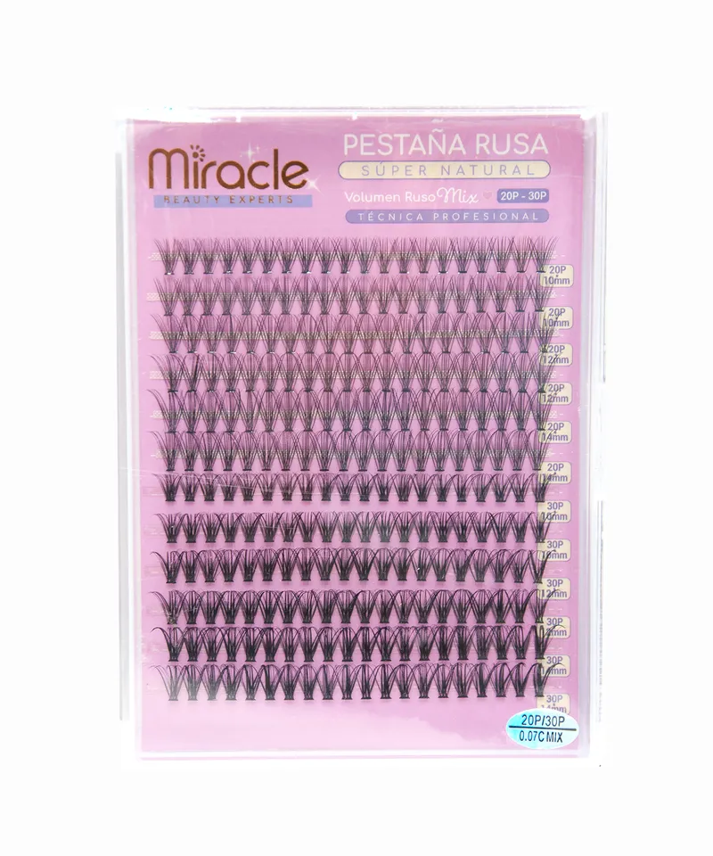MIRACLE PESTAÑAS VOLUMEN RUSO 20P/30P 0.07MIX - Producto de belleza y estética en Almacén Sandra