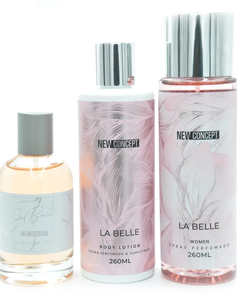 NEW CONCEPT KIT LA BELLE SPLASH X 260ML+PERFUME X90+CREMA X 260ML - Producto de belleza y estética en Almacén Sandra