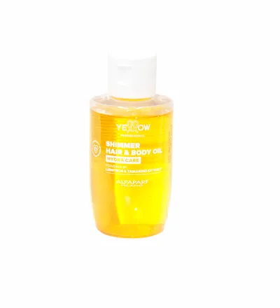YELLOW SHIMMER HAIR & BODY OIL HYDRA CARE X 100ML - Producto de belleza y estética en Almacén Sandra
