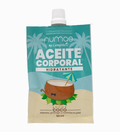 LAMPIÑA NUMAE ACEITE CORPORAL HIDRATANTE COCO X 50ML - Producto de belleza y estética en Almacén Sandra