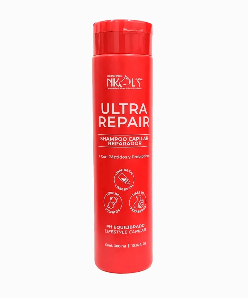 NIKOLS SHAMPOO CAPILAR ULTRA REPAIR X 300ML - Producto de belleza y estética en Almacén Sandra