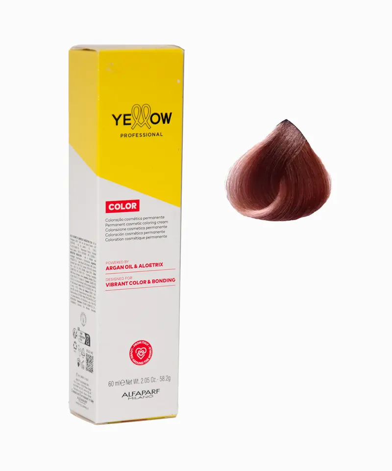 YELLOW TINTE RUBIO CLARO IRISADO CENIZA  N° 8.21 X 60ML - Producto de belleza y estética en Almacén Sandra