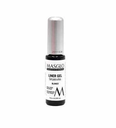 MASGLO LINER GEL PARA UÑAS BLANCO X 7ML - Producto de belleza y estética en Almacén Sandra