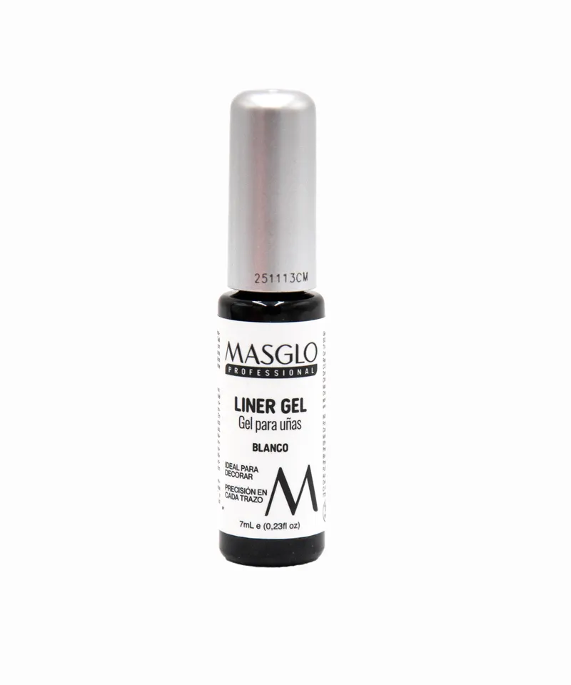 MASGLO LINER GEL PARA UÑAS BLANCO X 7ML - Producto de belleza y estética en Almacén Sandra
