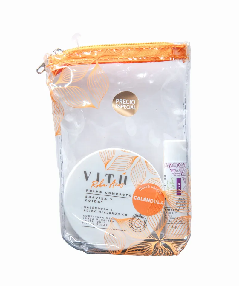 VITU POLVO COMPACTO CALENDULA TONO 2 + BALSAMO UVA - Producto de belleza y estética en Almacén Sandra