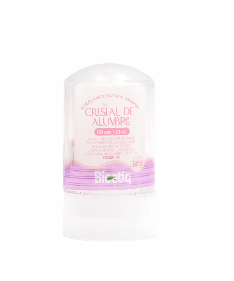 DESODORANTE NATURAL EN BARRA CRISTAL DE ALUMBRE FEMENINO X 60GR - Producto de belleza y estética en Almacén Sandra