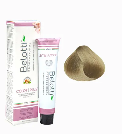 BELOTTI  COLOR PLUS 10.13 RUBIO EXTRA CLARO CENIZO DORADO  X 60ML - Producto de belleza y estética en Almacén Sandra