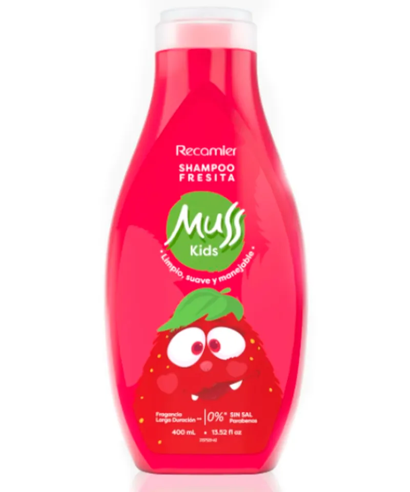 MUSS KIDS SHAMPOO FRESITA X 400ML - Producto de belleza y estética en Almacén Sandra