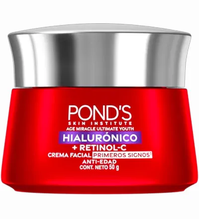 PONDS CREMA FACIAL PRIMEROS SIGNOS AGE MIRACLE HIALURONICO+RETINOL-C X 5GR - Producto de belleza y estética en Almacén Sandra