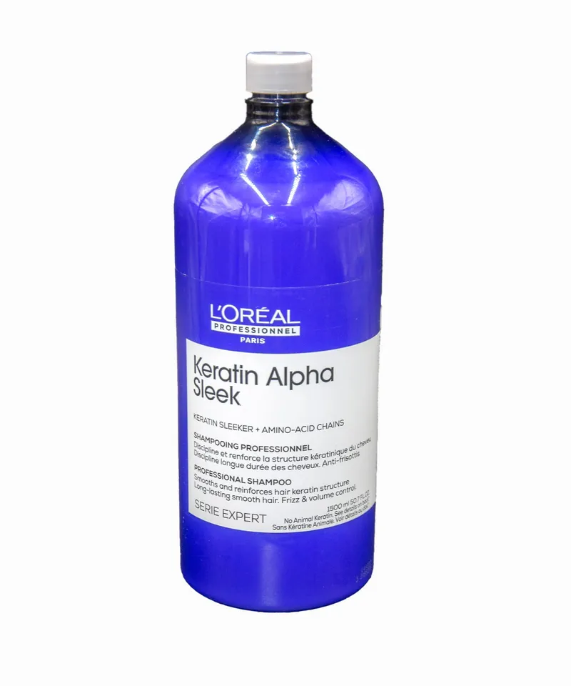 LOREAL SHAMPOO KERATIN ALPHA SLEEK X 1500ML - Producto de belleza y estética en Almacén Sandra