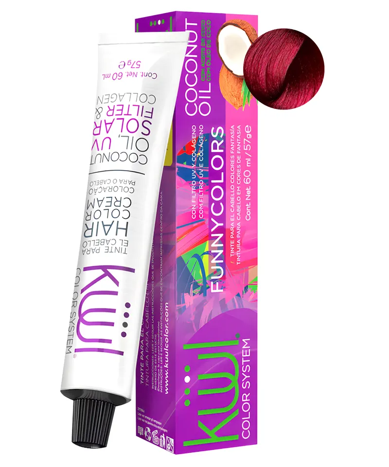 KUUL FUNNY COLOR TINTE ROJO ROSADO X 60GR - Producto de belleza y estética en Almacén Sandra
