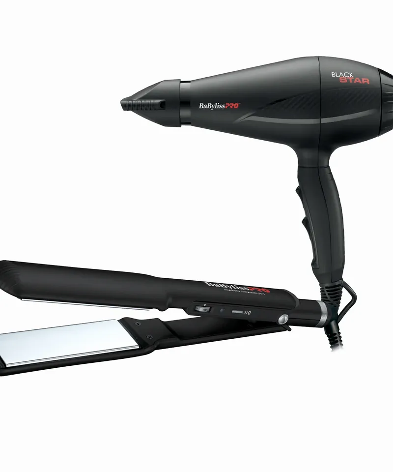 BABYLISS COMBO PP59 BLACK - PLANCHA NT9559 + SECADOR 6200 REF:BNTBK9559TUX-B - Producto de belleza y estética en Almacén Sandra