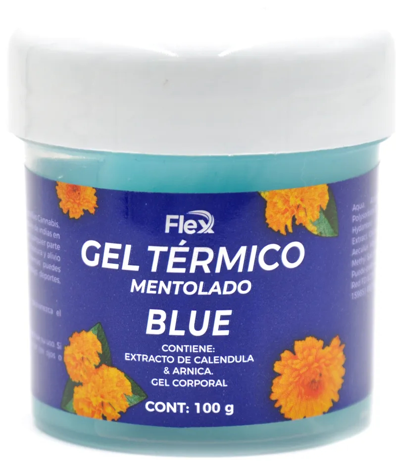 FLEX GEL TERMICO MENTOLADO BLUE X 100GR - Producto de belleza y estética en Almacén Sandra