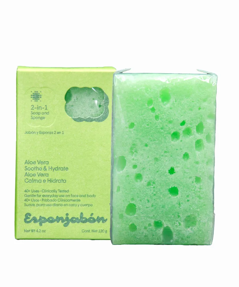 ESPONJABON 2 EN 1 ALOE VERA X 120G - Producto de belleza y estética en Almacén Sandra
