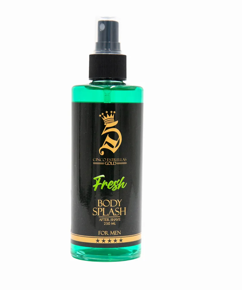 CINCO ESTRELLAS GOLD BODY SPLASH AFTER SHAVE FRESH X 250ML - Producto de belleza y estética en Almacén Sandra