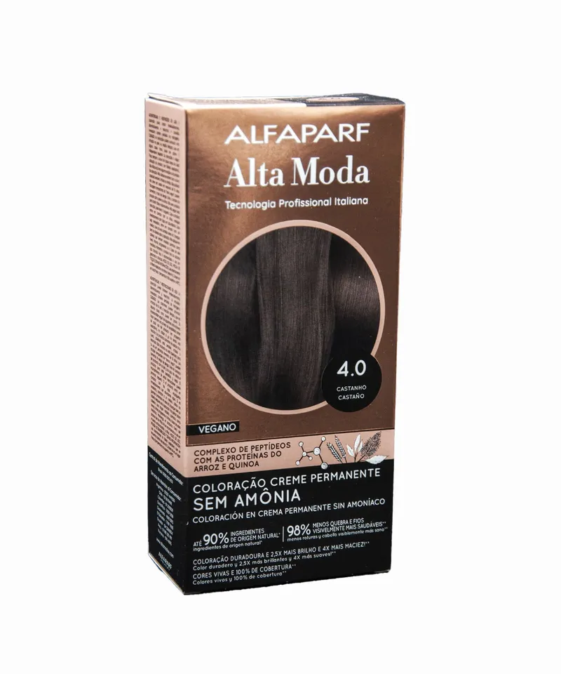 ALFAPARF ALTA MODA TINTE SIN AMONIO CASTAÑO N.4-0 - Producto de belleza y estética en Almacén Sandra