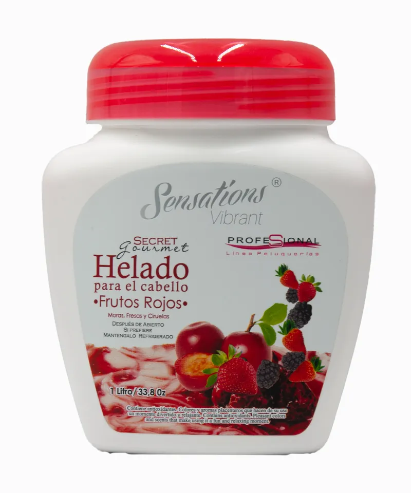 SENSATIONS VIBRANT TRATAMIENTO HELADO PARA EL CABELLO FRUTOS ROJOS  X 1000ML - Producto de belleza y estética en Almacén Sandra