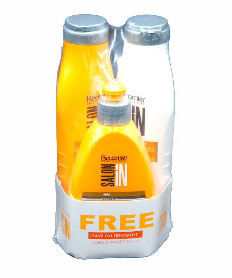 SALON IN KIT CURLS Y WAVES SH+AC+CR X 300ML - Producto de belleza y estética en Almacén Sandra