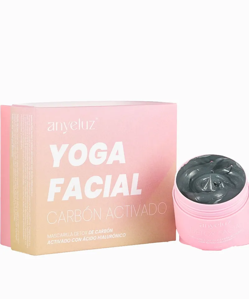 ANYELUZ YOGA FACIAL  DETOX CARBON ACTIVO X 100ML + BROCHA APLICADOR - Producto de belleza y estética en Almacén Sandra