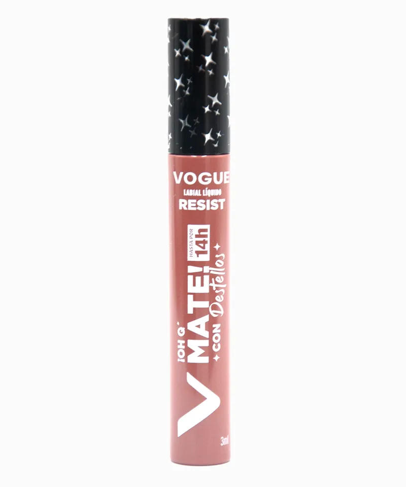 VOGUE LABIAL RESIST OH Q MATE CON DESTELLOS DESLUMBRANTE X 3ML - Producto de belleza y estética en Almacén Sandra
