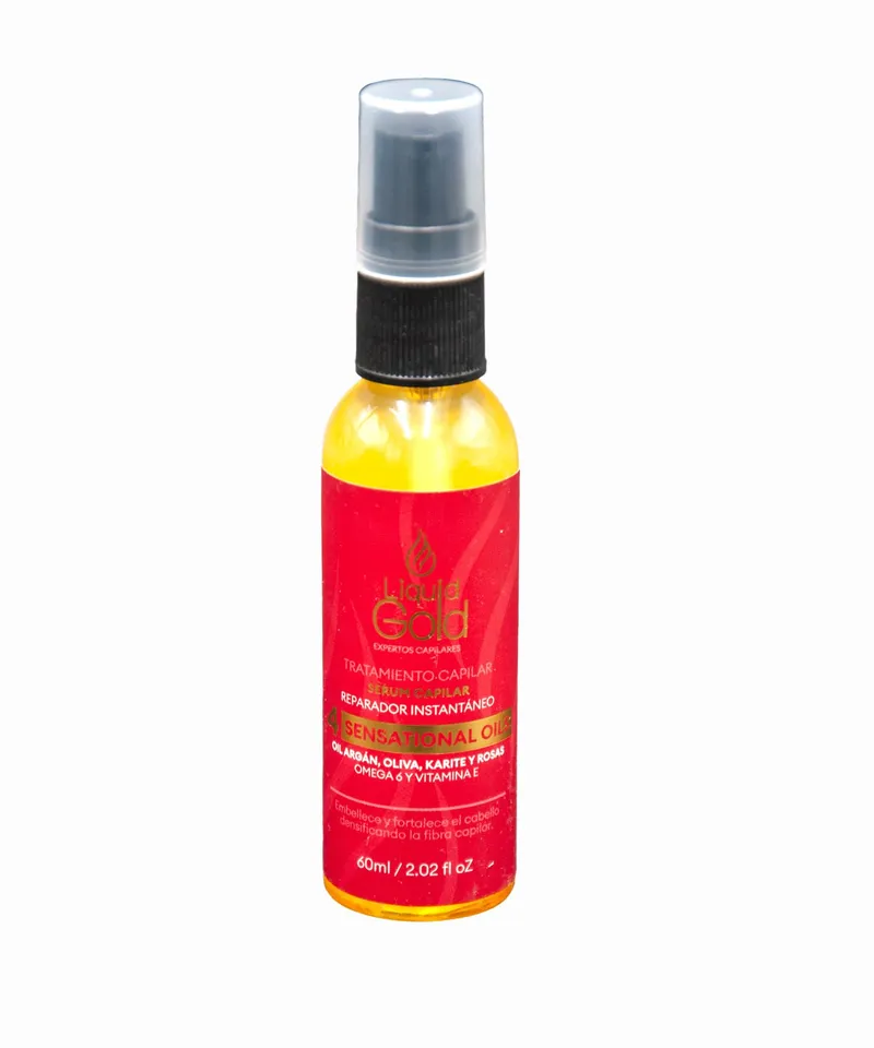 LIQUID GOLD SERUM LIQUIDO REPARADOR INSTANTANEO 4 SENSATIONAL OILS  X 60ML - Producto de belleza y estética en Almacén Sandra