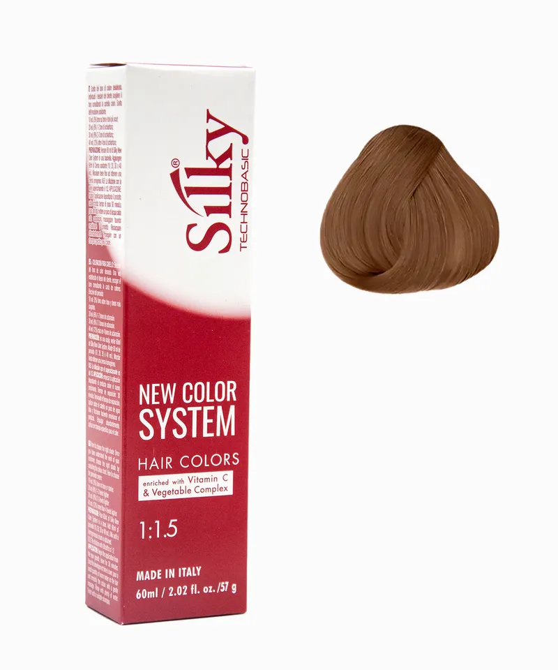 SILKY TINTE RUBIO CLARO DORADO CAOBA N.8.35 X 60ML - Producto de belleza y estética en Almacén Sandra
