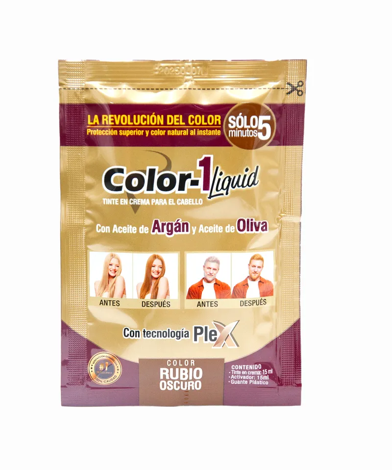 COLOR 1 COLOR LIQUIDO RUBIO OSCURO X 15 ML - Producto de belleza y estética en Almacén Sandra