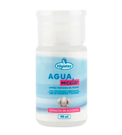 HIGIETEX AGUA MICELAR LIMPIEZA PROFUNDA EXTRACTO DE ALGODÓN X 90ML - Producto de belleza y estética en Almacén Sandra