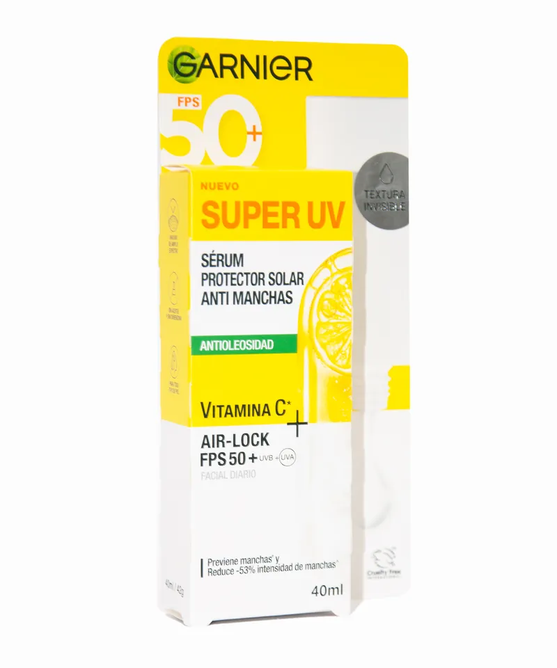 GARNIER SERUM PROTECTOR SOLAR SUPER UV ANTIOLESIDAD X 40ML - Producto de belleza y estética en Almacén Sandra