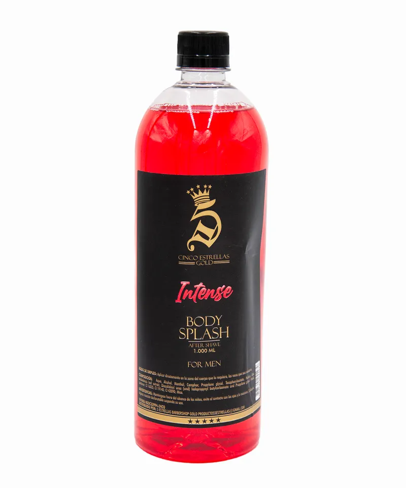 CINCO ESTRELLAS GOLD BODY SPLASH AFTER SHAVE INTENSE X 1000ML - Producto de belleza y estética en Almacén Sandra