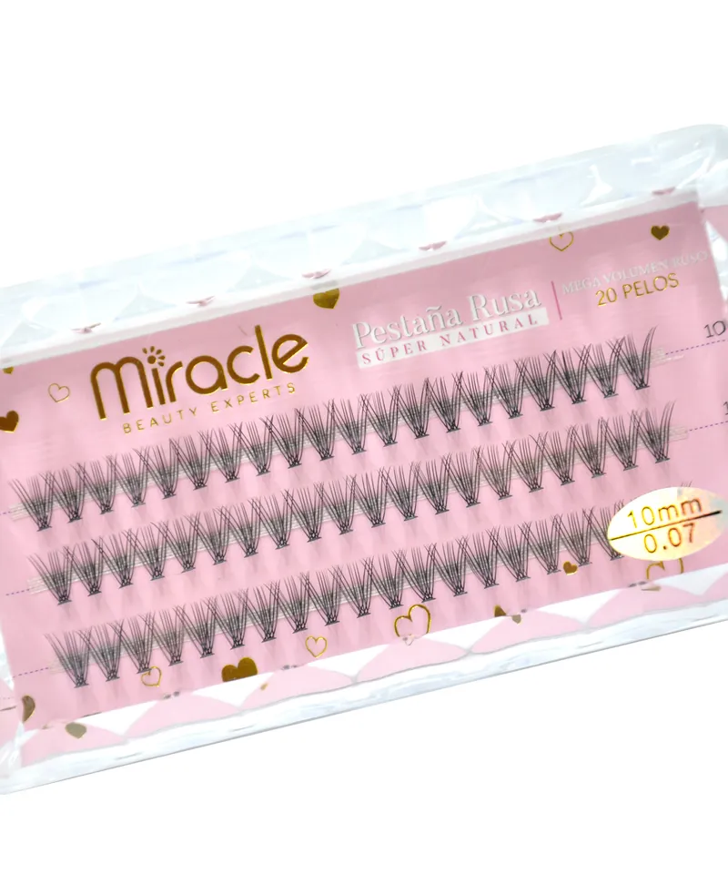 MIRACLE PESTAÑAS VOLUMEN RUSO NATURAL 10MM-0.07 - Producto de belleza y estética en Almacén Sandra