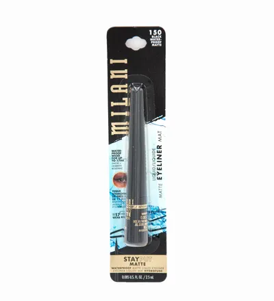 MILANI EYELINER LIQUID MATTE BLACK WATERPROOF N.150 X 2.5ML - Producto de belleza y estética en Almacén Sandra