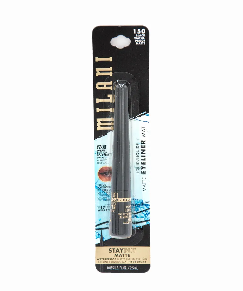 MILANI EYELINER LIQUID MATTE BLACK WATERPROOF N.150 X 2.5ML - Producto de belleza y estética en Almacén Sandra