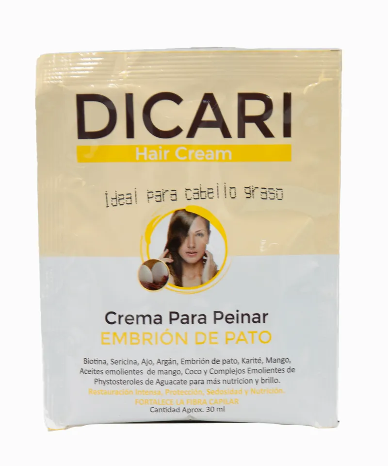 DICARI CREMA DE PEINAR EMBRION DE PATO X 30ML - Producto de belleza y estética en Almacén Sandra