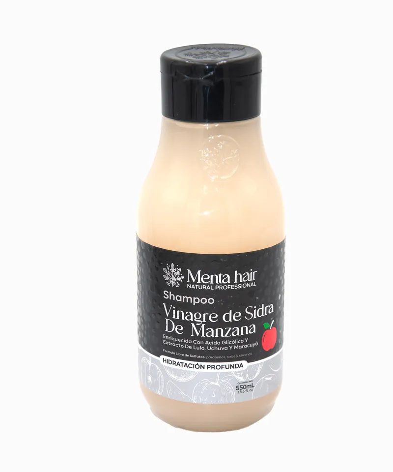 MENTA HAIR SHAMPOO VINAGRE DE SIDRA DE MANZANA X 550ML - Producto de belleza y estética en Almacén Sandra