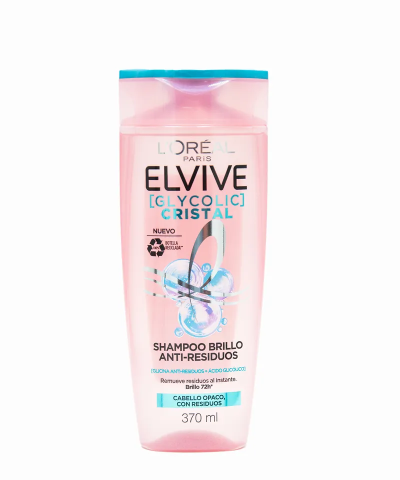 ELVIVE SHAMPOO GLYCOLIC CRISTAL X 370ML - Producto de belleza y estética en Almacén Sandra