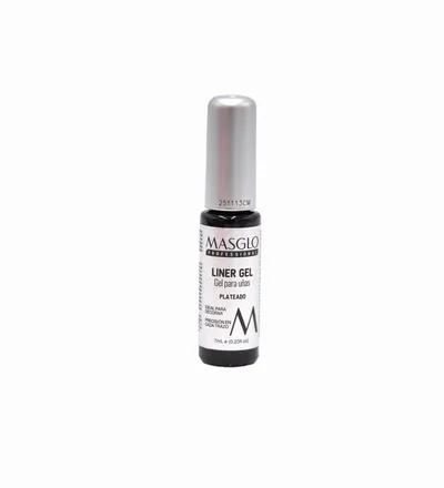 MASGLO LINER GEL PARA UÑAS PLATEADO X 7ML - Producto de belleza y estética en Almacén Sandra