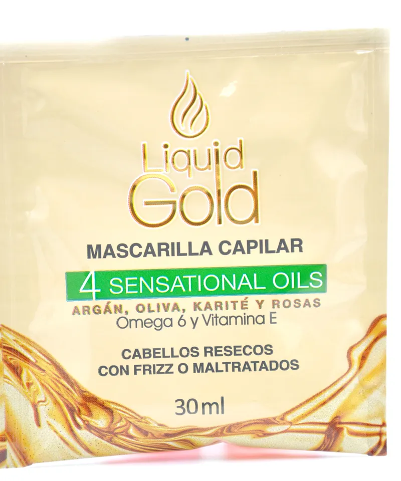LIQUID GOLD MASCARILLA CAPILAR 4 SENSATIONAL OILS X 30ML - Producto de belleza y estética en Almacén Sandra