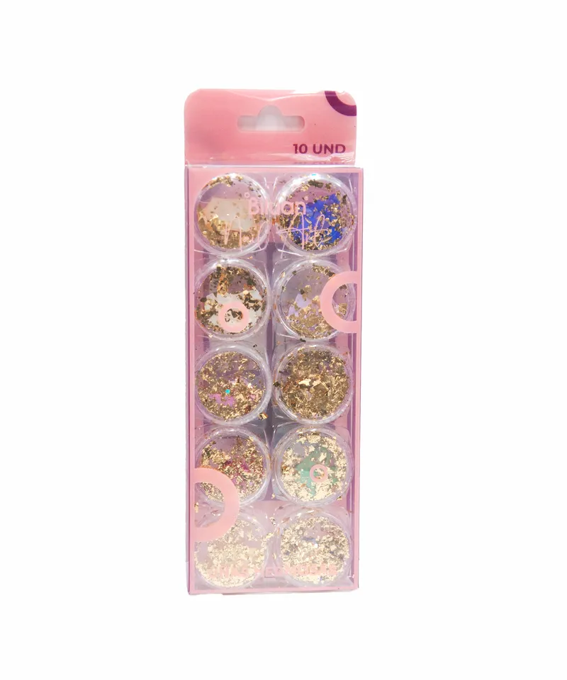 BILU DECORACION UNAS PAPELILLO Y NACAR X 10PCS REF 051327 - Producto de belleza y estética en Almacén Sandra
