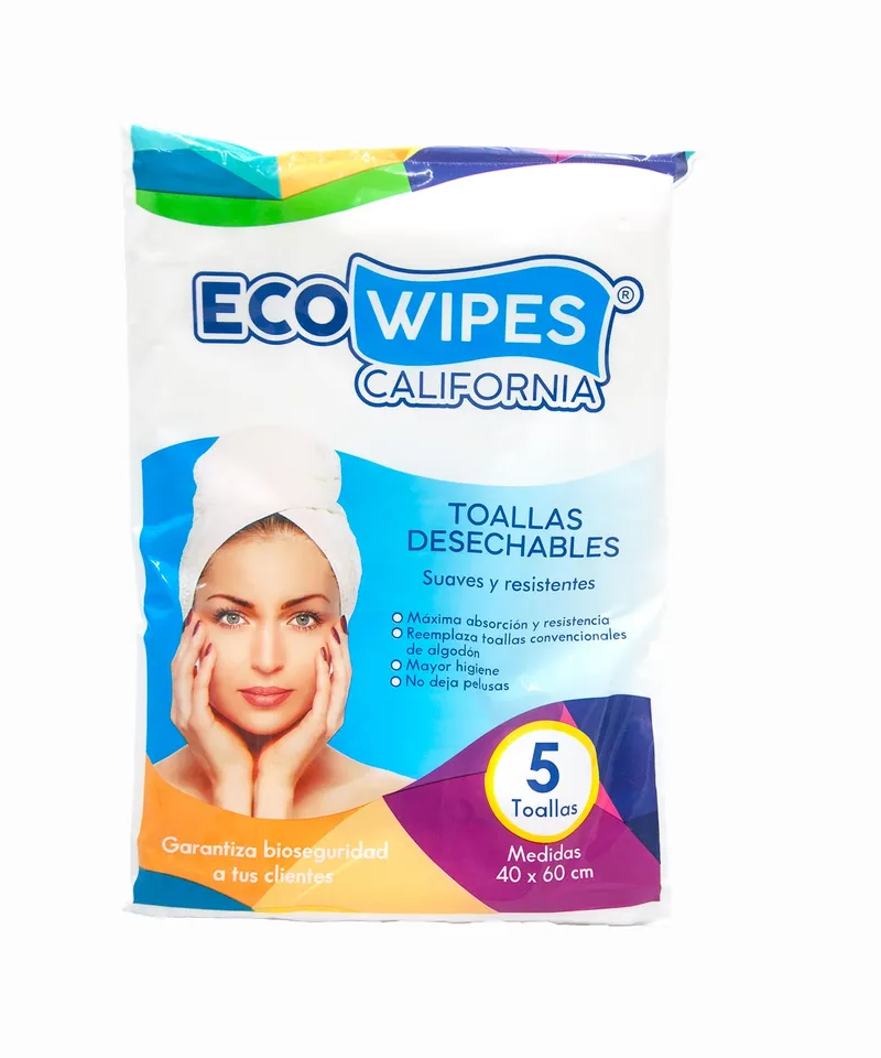 CALIFORNIA ECO WIPES TOALLAS SECADO CABELLO X 5UND - Producto de belleza y estética en Almacén Sandra