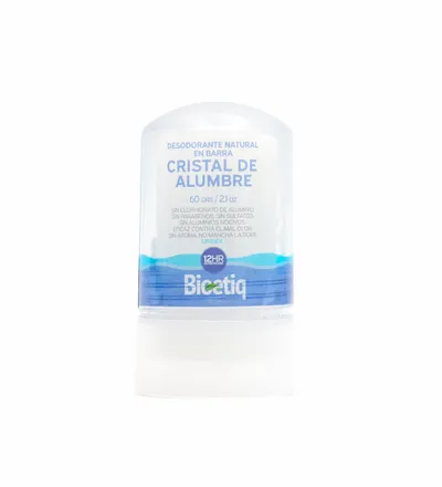 DESODORANTE NATURAL EN BARRA CRISTAL DE ALUMBRE UNISEX X 60GR - Producto de belleza y estética en Almacén Sandra