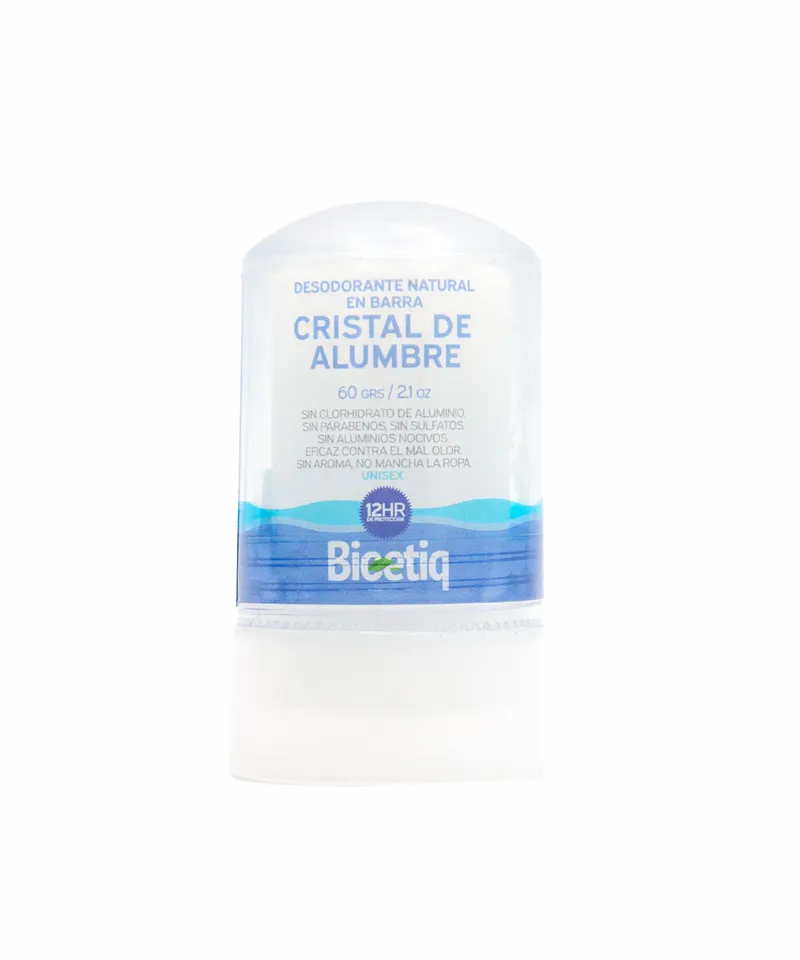 DESODORANTE NATURAL EN BARRA CRISTAL DE ALUMBRE UNISEX X 60GR - Producto de belleza y estética en Almacén Sandra