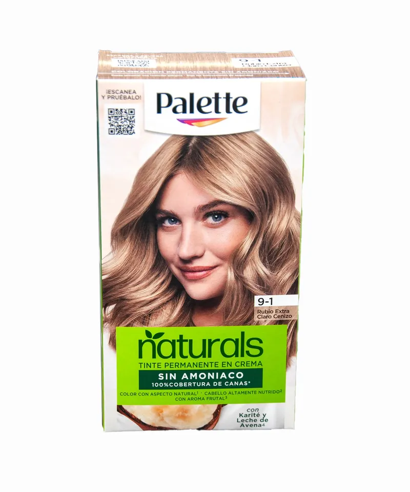 PALETTE TINTE NATURALS SIN AMONIACO RUBIO EXTRA CLARO CENIZO N.9.1 X 50ML - Producto de belleza y estética en Almacén Sandra