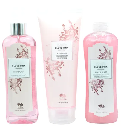 ROSS DLEN ESTUCHE I LOVE PINK B.SPLASH X 240+ B.LOTION X 220GR + B.LIQUID X 240 - Producto de belleza y estética en Almacén Sandra
