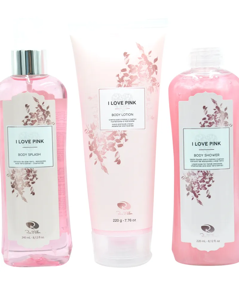 ROSS DLEN ESTUCHE I LOVE PINK B.SPLASH X 240+ B.LOTION X 220GR + B.LIQUID X 240 - Producto de belleza y estética en Almacén Sandra