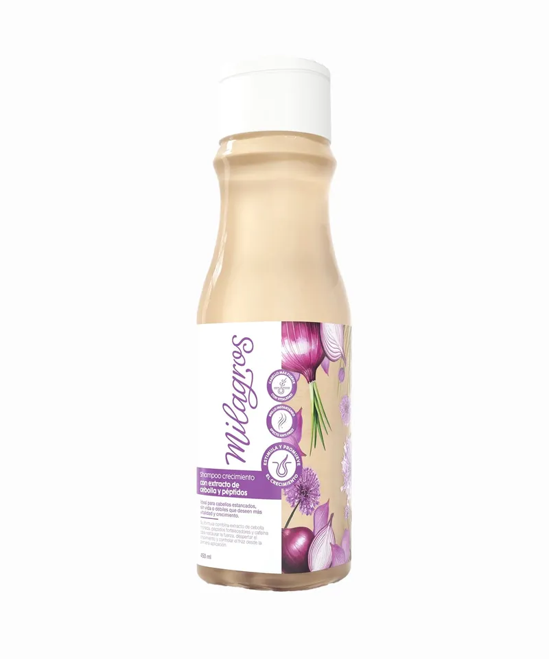 MILAGROS SHAMPOO CRECIMIENTO CRECIMIENTO CEBOLLA X 450ML - Producto de belleza y estética en Almacén Sandra