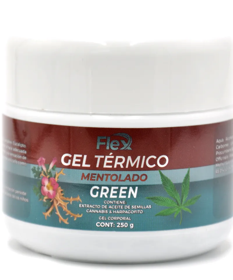 FLEX GEL TERMICO MENTOLADO GREEN X 250GR - Producto de belleza y estética en Almacén Sandra